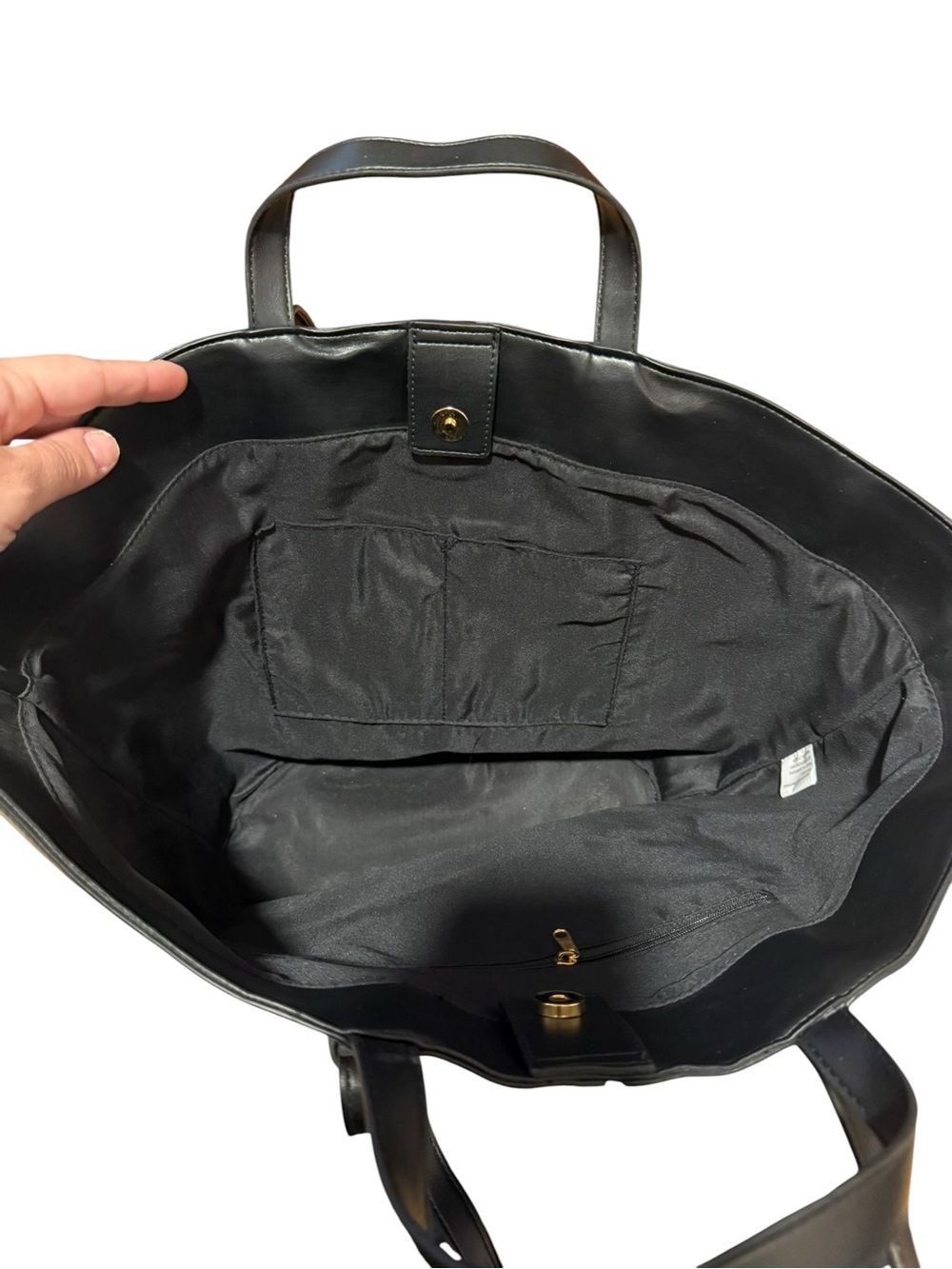 Classic Black Tote Bag - large - Picture 6 of 6